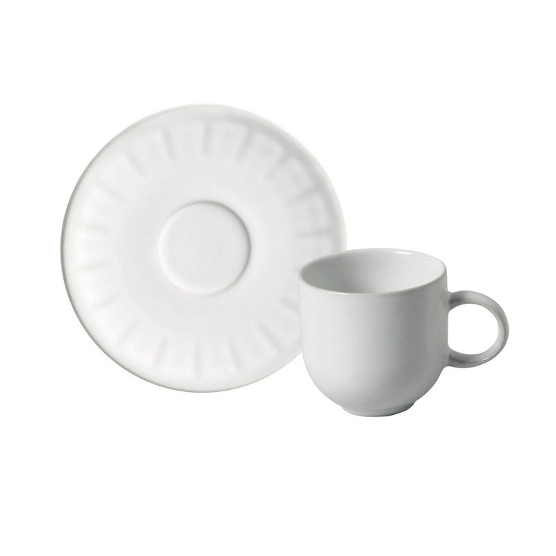 Tasse à café et soucoupe Coup Expresso en grès 3,28 oz Aurora