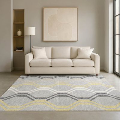 Tapis de qualité supérieure Mid-Century moderne lavable à la machine Premium Mayfield AMF2326