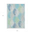 Tapis intérieur / extérieur lavable floral bleu sarcelle 9 pi x 12 pi HomeRoots