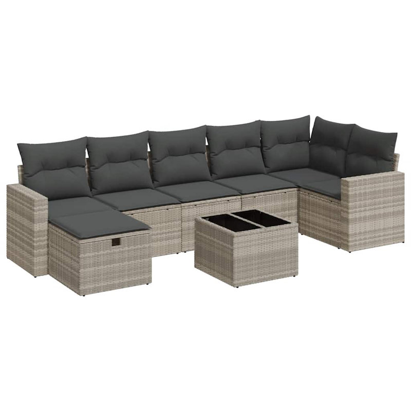  Garden Sofa Set Light Grey