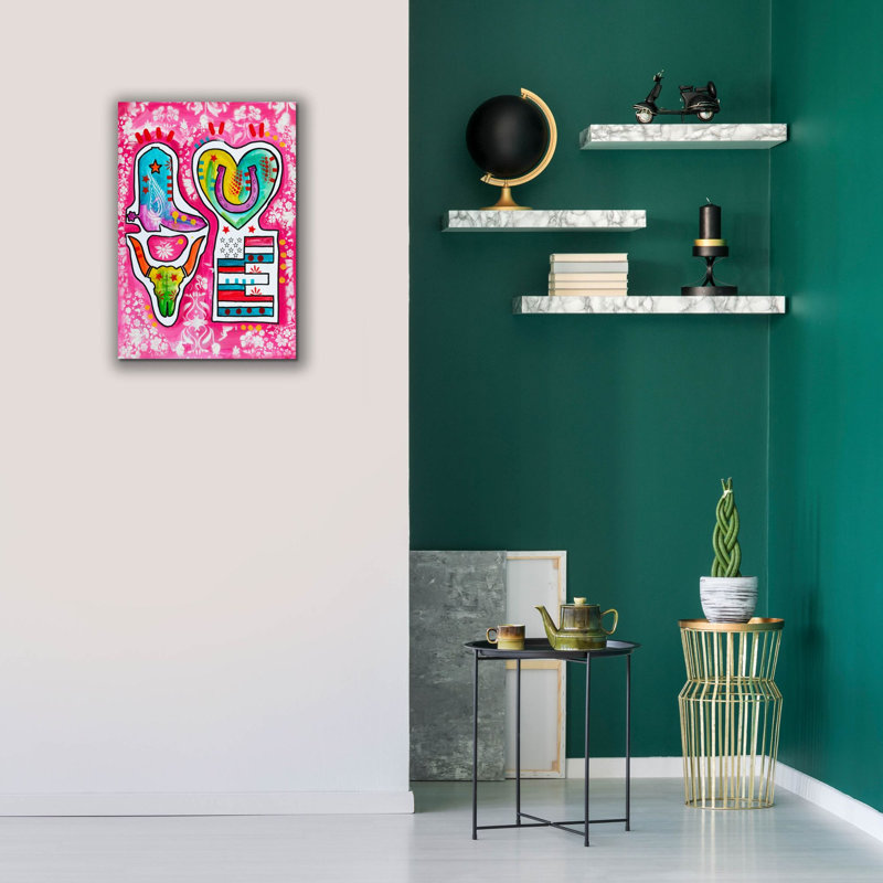  «Western Love» par Dean Russo, art mural sur toile, 18 po x 26 po, H 26 po x l 18 po