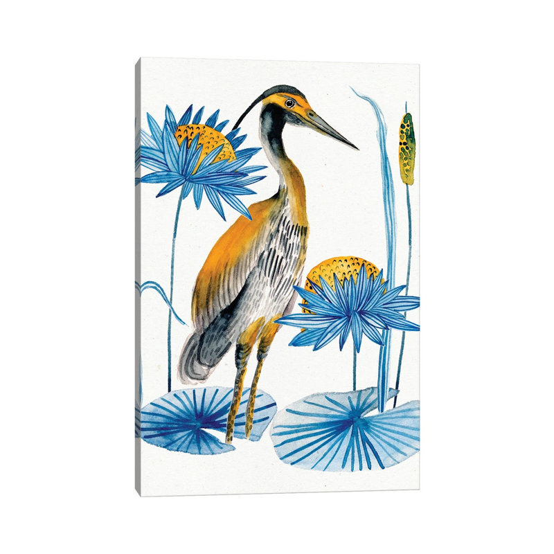Heron Pond by Melissa Wang - Wrapped Canvas Print, 30.48cm H x 20.32cm W