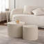Ensemble de 2 tables basses gigognes Beige