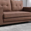 Canapé-lit futon rembourré 3-en-1 - Causeuse capitonnée pliable avec canapé-lit, porte-gobelets et poches latérales-124651856