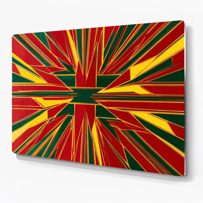 Hard Edge 4 Red Metal Wall Art