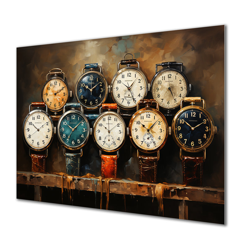 «Vintage Watches», art mural MT136820, H 12 po x l 20 po x P 1 po