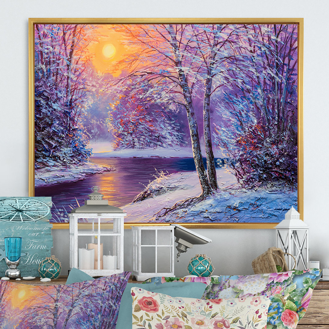 " Sunset On Winter River " Millwood Pines 