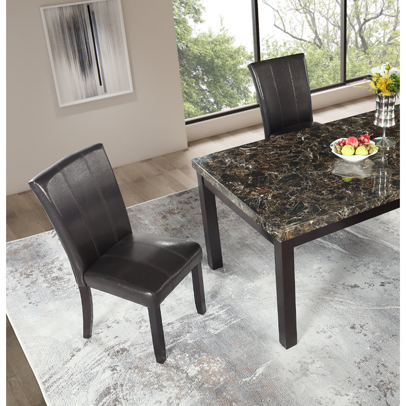Faux Leather Upholstered Upholstered Dining Chair