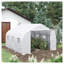 Serre de 12 pi x 10 pi avec structure en acier galvanisé Outsunny, porte en filet à fermeture à glissière et 6 fenêtres de ventilation, blanc