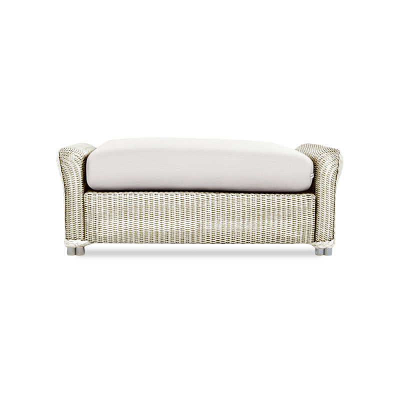 Reflections Outdoor Ottoman, Sailcloth Salt, Antique White