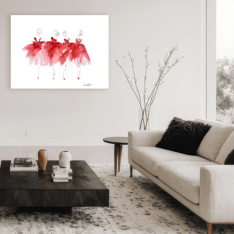 'Ballerinas In Waiting' Framed Print Wall Art, 12" H x 16" W x 1.5" D, Wrapped Canvas, Does Not Apply