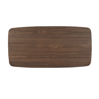 Wood Dining Table with Pedestal Base
