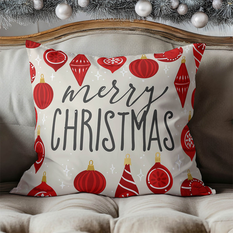 Coussin décoratif Ornaments, Carré 16 po, Ivoire ivoire