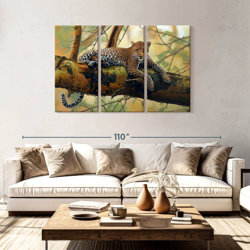 Brampt African Leopard, 48" H x 74" W