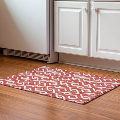 Premium Machine Washable Cerrito Red Rug