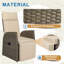 Chaise de patio inclinable avec coussins