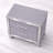 Contemporary Acrylic Nightstand With Two Drawers, Upholstered Bedside Table With Silver Metal Legs