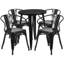 Ensemble de table ronde intérieure / extérieure en métal 24 po Cordele-24678676-24678667