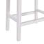 Tabouret à hauteur de comptoir Williston, blanc, structure en bois d'hévéa massif, siège revêtu de similicuir, argent-72727888-72727886-72727887