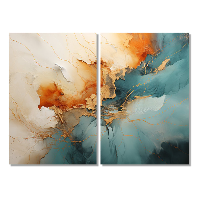 Ensemble de 2 grandes artères murales «Dams», Wrapped Canvas, Does Not Apply, 36" H x 48" W