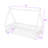 Twin Wood Tent-Shaped Teepee Bed With Guardrails-1508241042