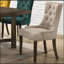 Ensemble de 2 chaises de salle à manger rembourrées en velours -216319366
