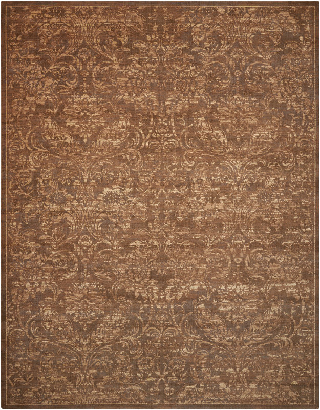 Tapis chocolat en soie Atarah, Rectangle 9 pi 9 po x 13 pi 9 po