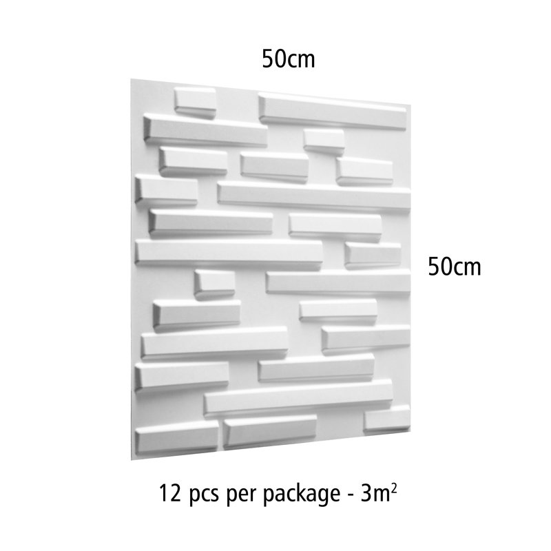 Muncy Ventura Eco Friendly 3D Wall Panels Decorative Tiles - 50x50 cm