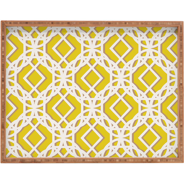 Plateau de service diamants bambou