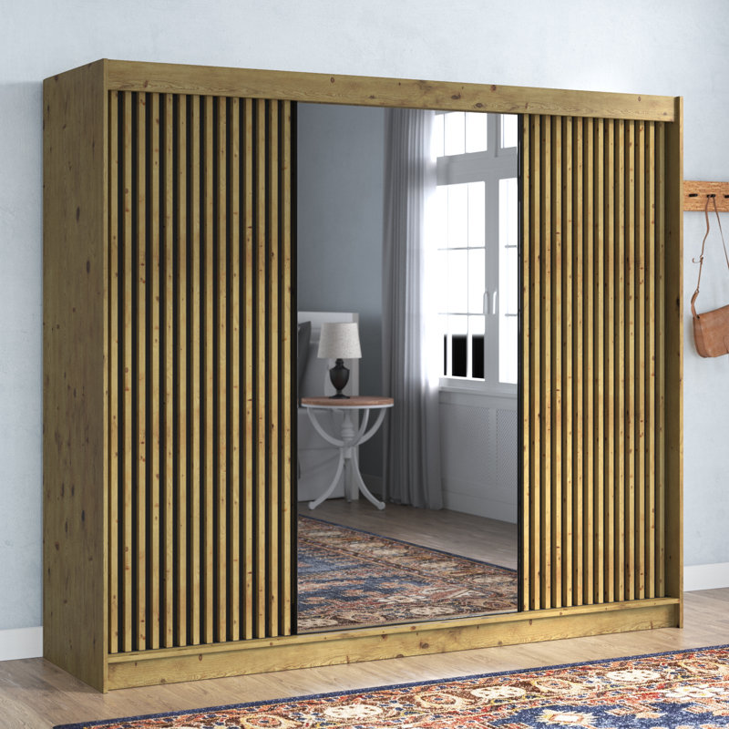 Kiker 3 Door Plastic Wardrobe
