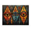 Motif tribal africain II, impression sur bois naturel-773862715