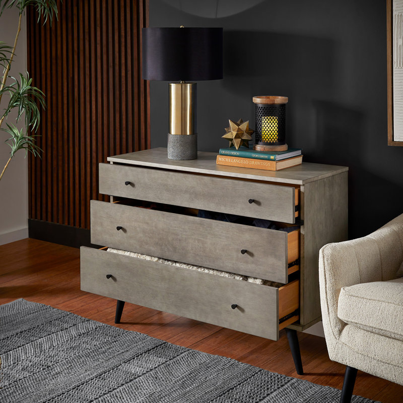 Commode 3 tiroirs Macedo Mid-Century
