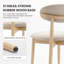  Solid Wood Upholstered Dining Chair - Ergonomic Curved Back, Comfort Fabric-1027972334-1010913833