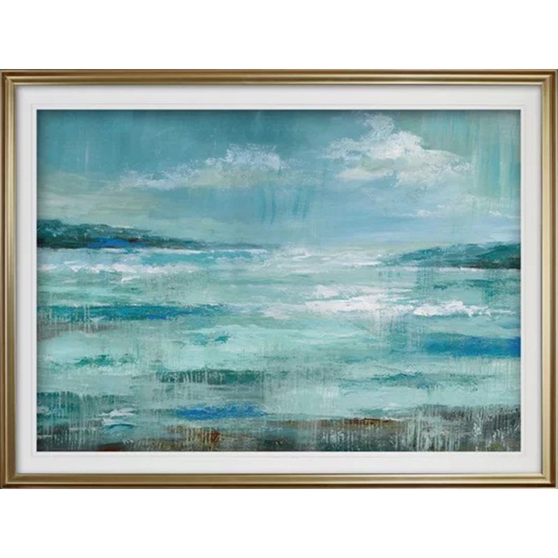 Isle Inlet, peinture sur toile, Impression encadrée, H 24 po x l 30 po, Noir