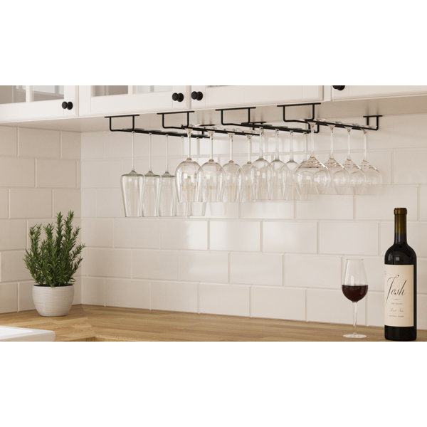 Rebrilliant Spinelli 6 Bottle Hanging Wine Bottle & Glass Rack