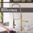 Spring Pull Down Single Handle Kitchen Faucet with Deck Plate and Handles-73150515