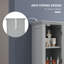 Armoire de rangement haute pour salle de bain avec étagères-585479020