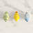 3-Piece Hand-Painted Stoneware Bird Figurines