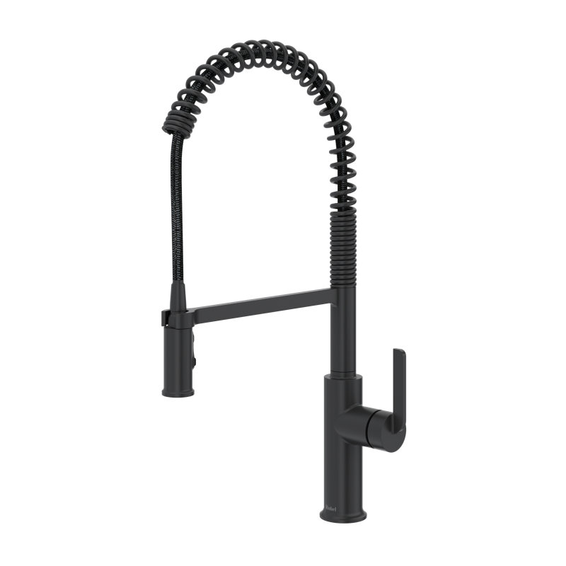 Robinet de cuisine avec pré-rinçage Authentica, Noir, noir, noir, noir
