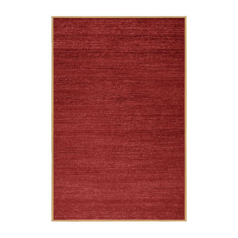 Tapis brun uni lavable à la machine, Rectangulaire 7 pi x 10 pi