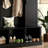 All-In-One Black Entryway Storage Unit: Arched Storage Bench With 7 Hooks And Adjustable Shelving In Side Cabinets-1386876386