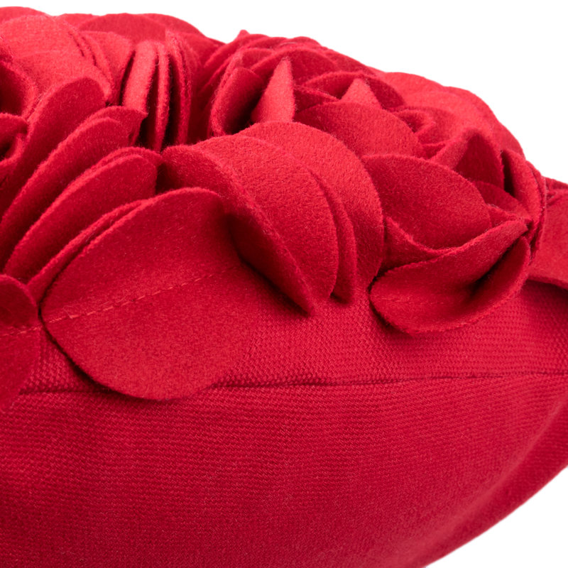  Housse de coussin 3D Flower, Rouge