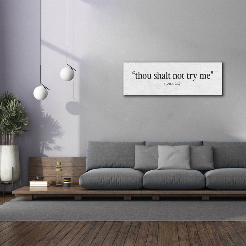 Toile épique «Thou Shalt Not Try Me 1» par Epic Graffiti, par 60 po x 20 po