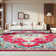 Felty Oriental Fuchsia / Blue Area Rug