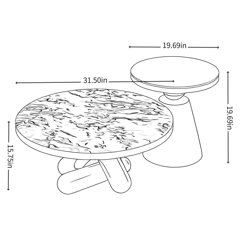 Table basse de style italien