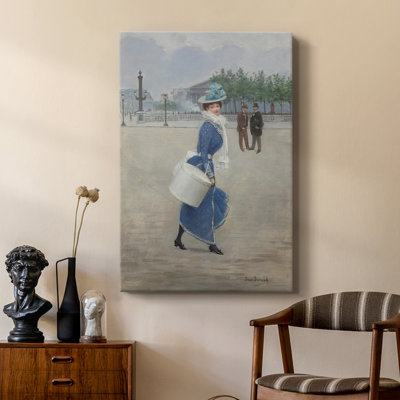 Vintage Portrait Print XCVIII -Custom Wrapped Gallery Cavas
