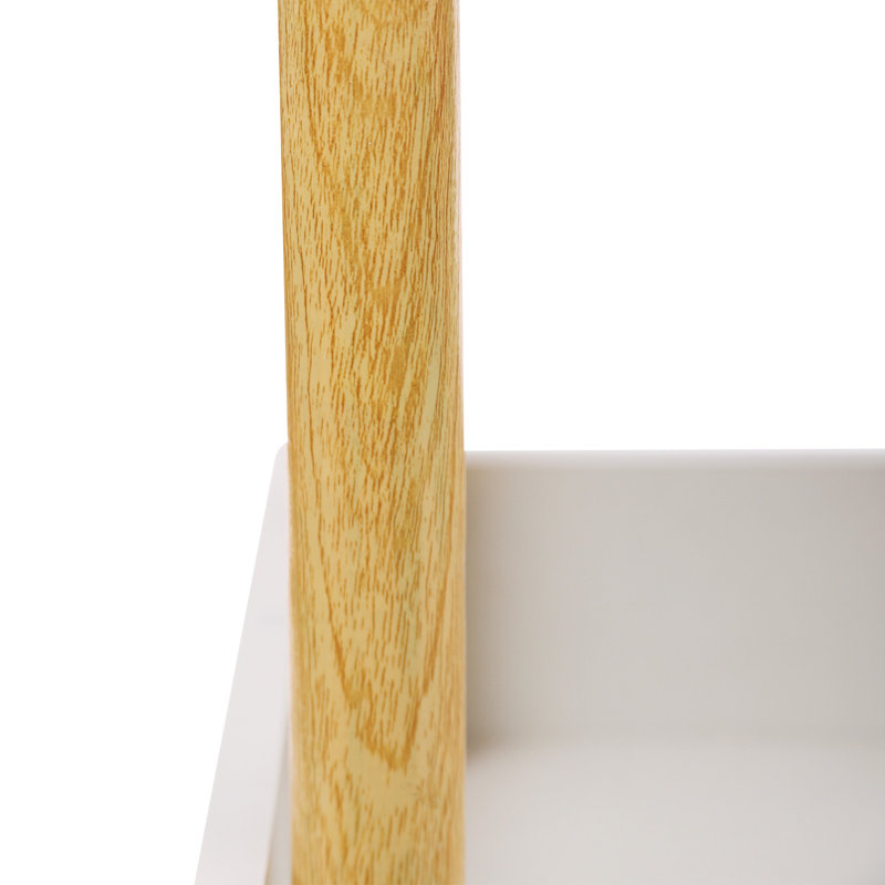 5-Tier Modern Warm White Wooden Open Bookcase Display Bookshelf