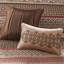 Courtepointe rouge très grand / très grand - 5 pièces géométriques et motifs avec coussins en tissu confortables-119448923-119448928
