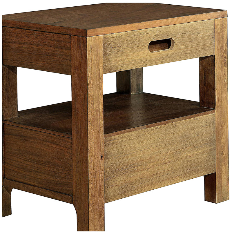 Verona Walnut 2-drawer Nightstand Bedside Table