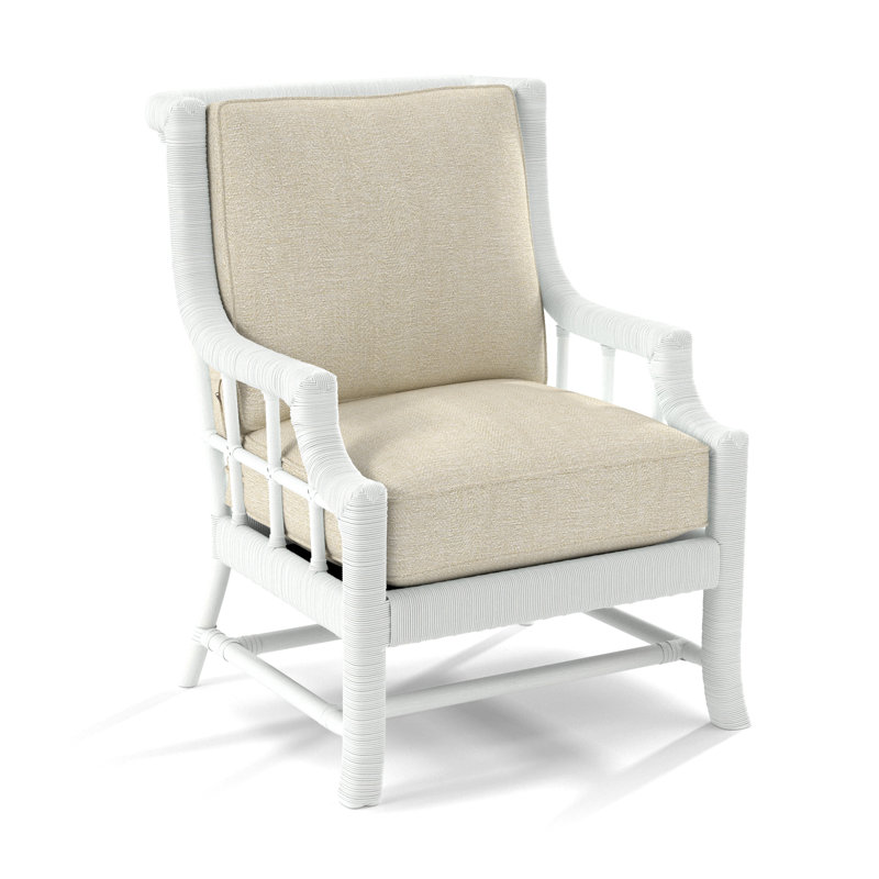 Lafayette Armchair, Frost White, White Performance Fabric; 0851-94